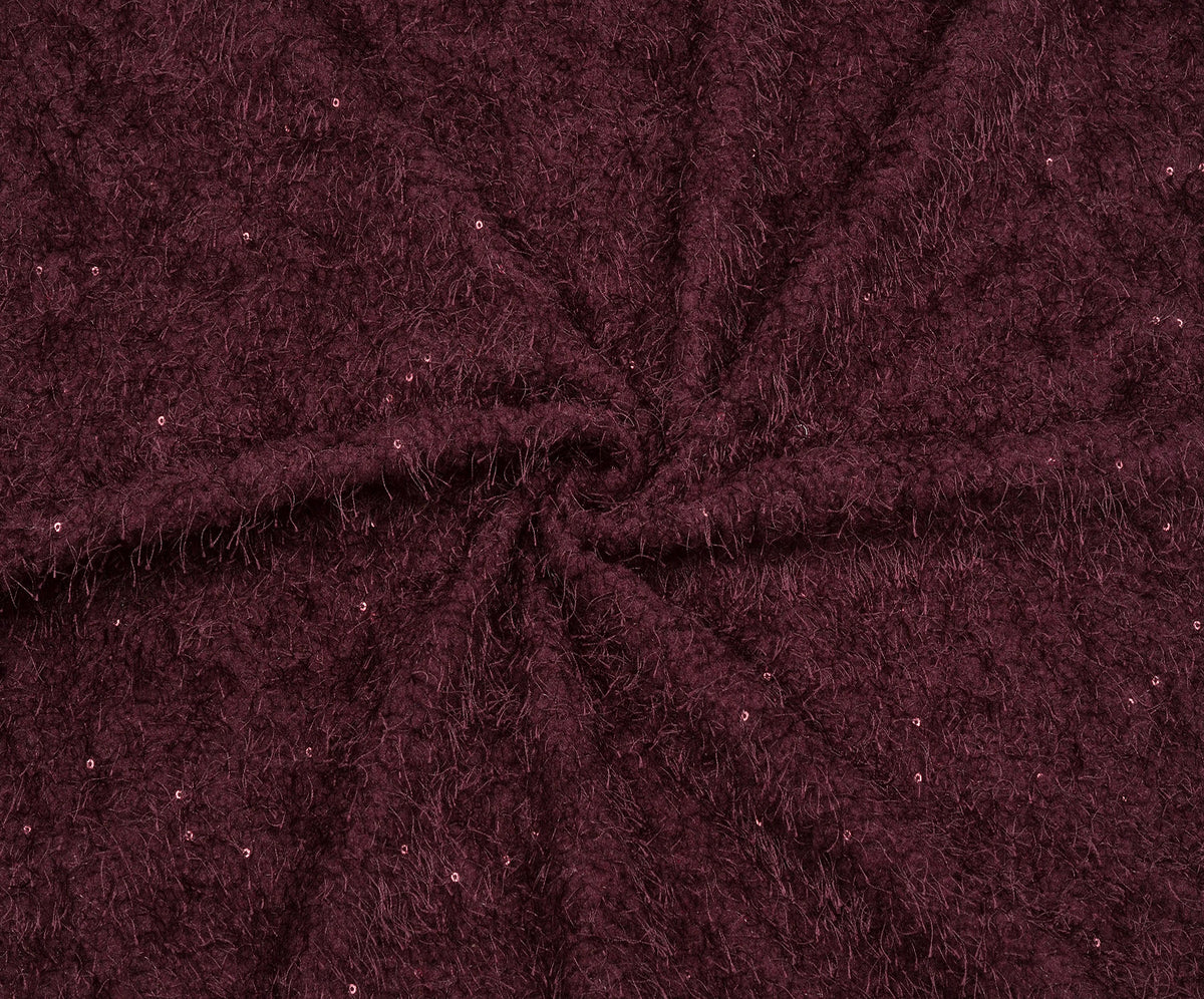 SAKALLI TRİKO KUMAŞ - BORDO