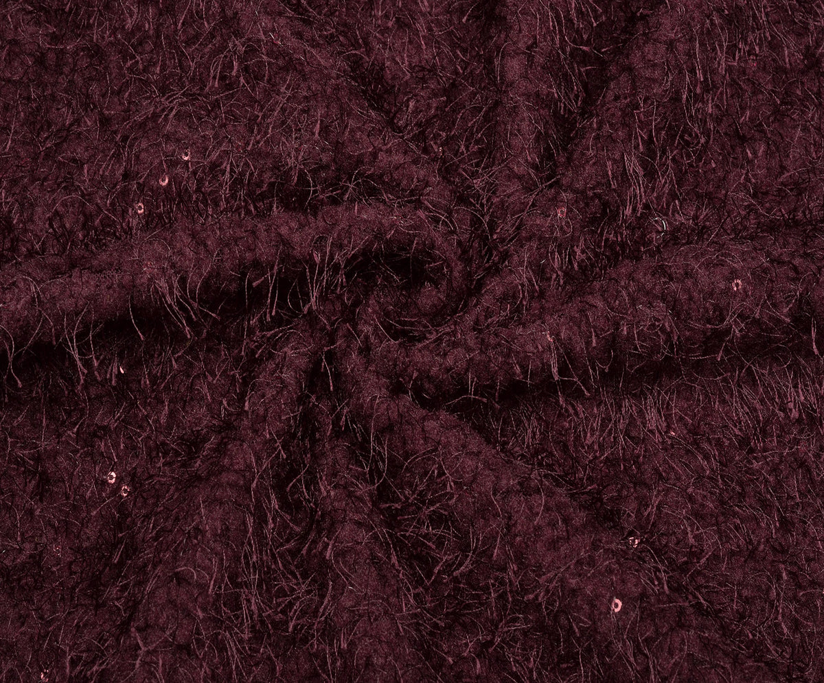 SAKALLI TRİKO KUMAŞ - BORDO