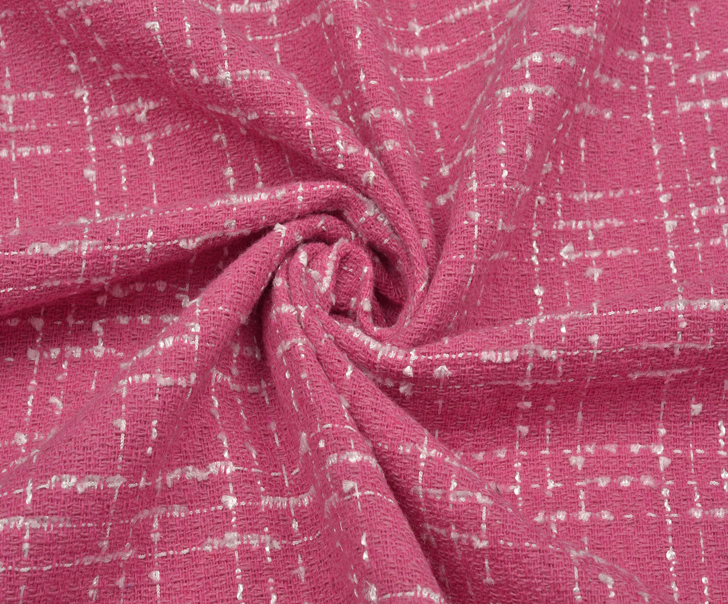 EKOSE DESENLİ TÜVİT ŞANEL KUMAŞ - PEMBE