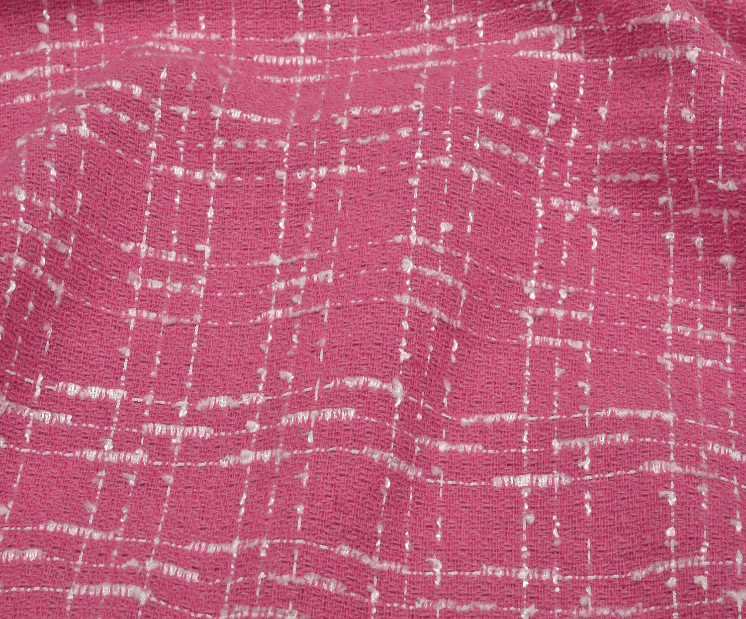 EKOSE DESENLİ TÜVİT ŞANEL KUMAŞ - PEMBE