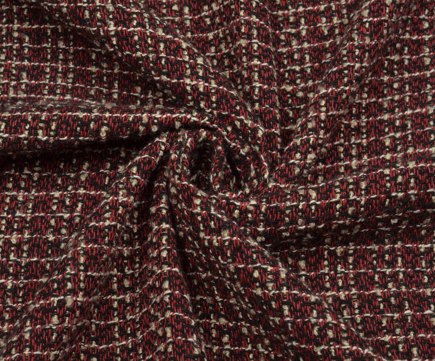 TÜVİT DESENLİ ŞANEL KUMAŞ - BORDO
