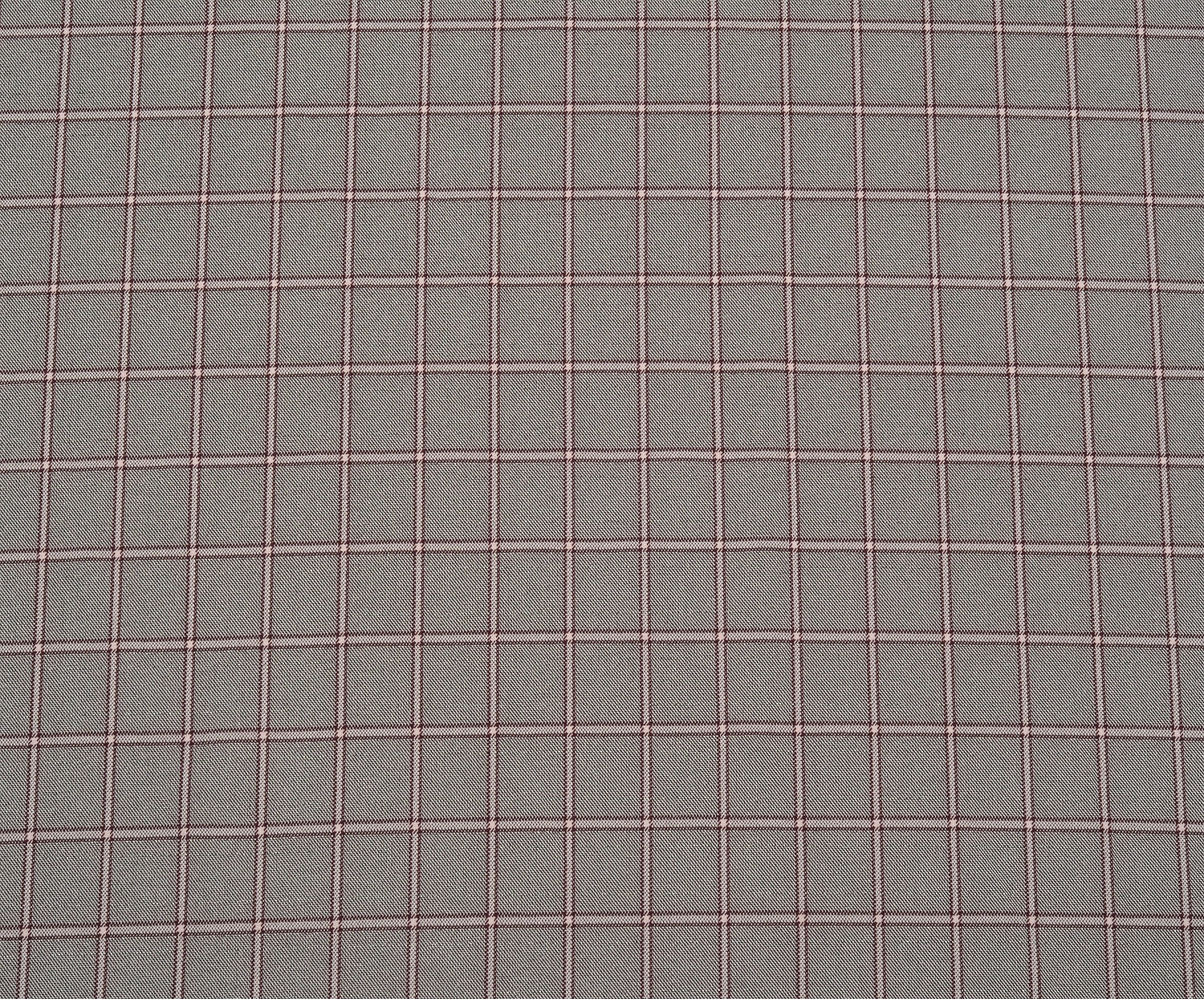 LİKRALI EKOSE DESENLİ KUMAŞ - GRİ