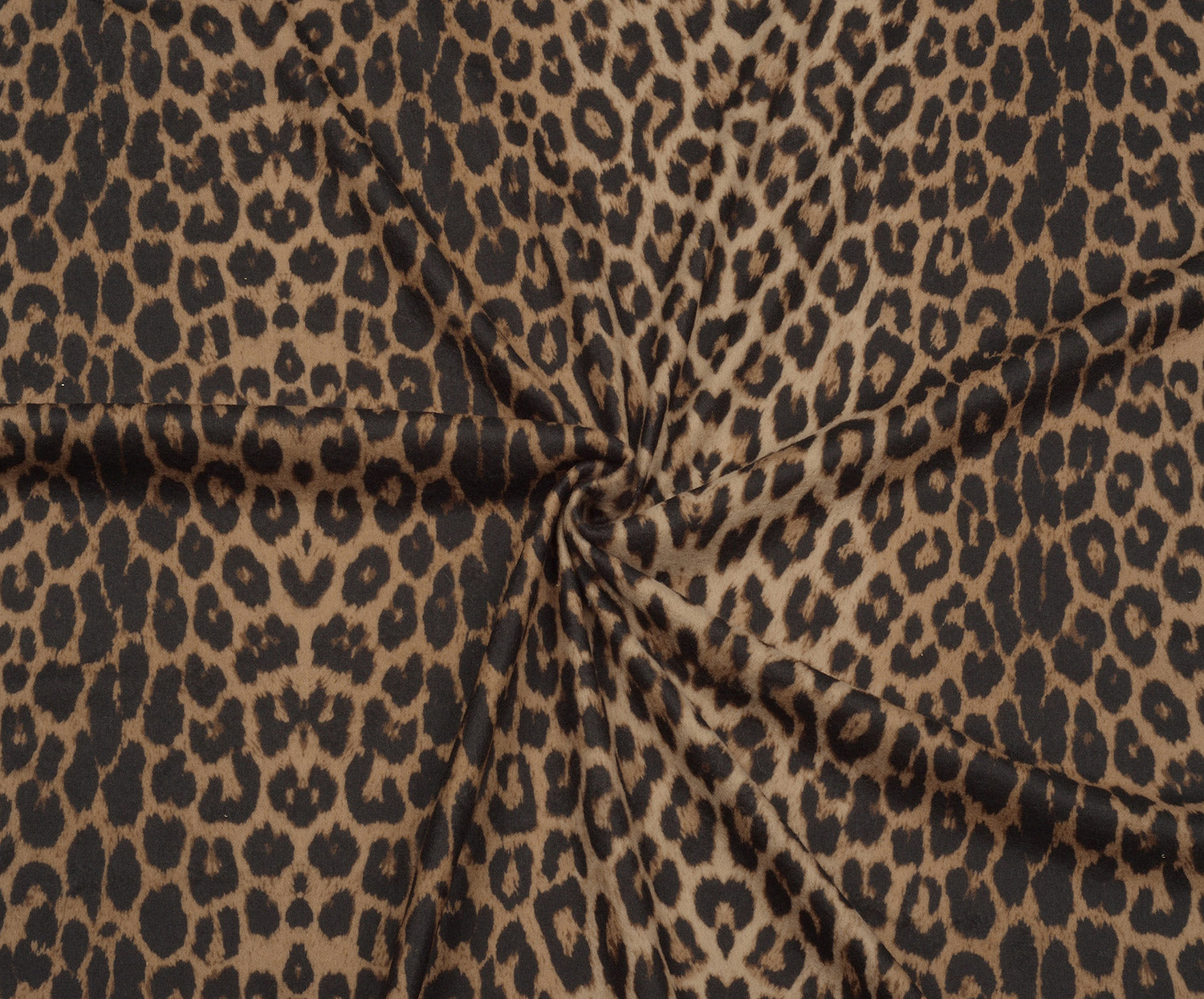 LEOPAR DESENLİ ANGORA KUMAŞ - KAHVE