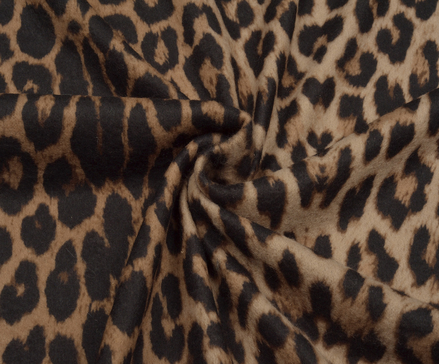 LEOPAR DESENLİ ANGORA KUMAŞ - KAHVE