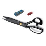 BLACK HANDLE STAINLESS STEEL NUT 9 INCH SCISSORS