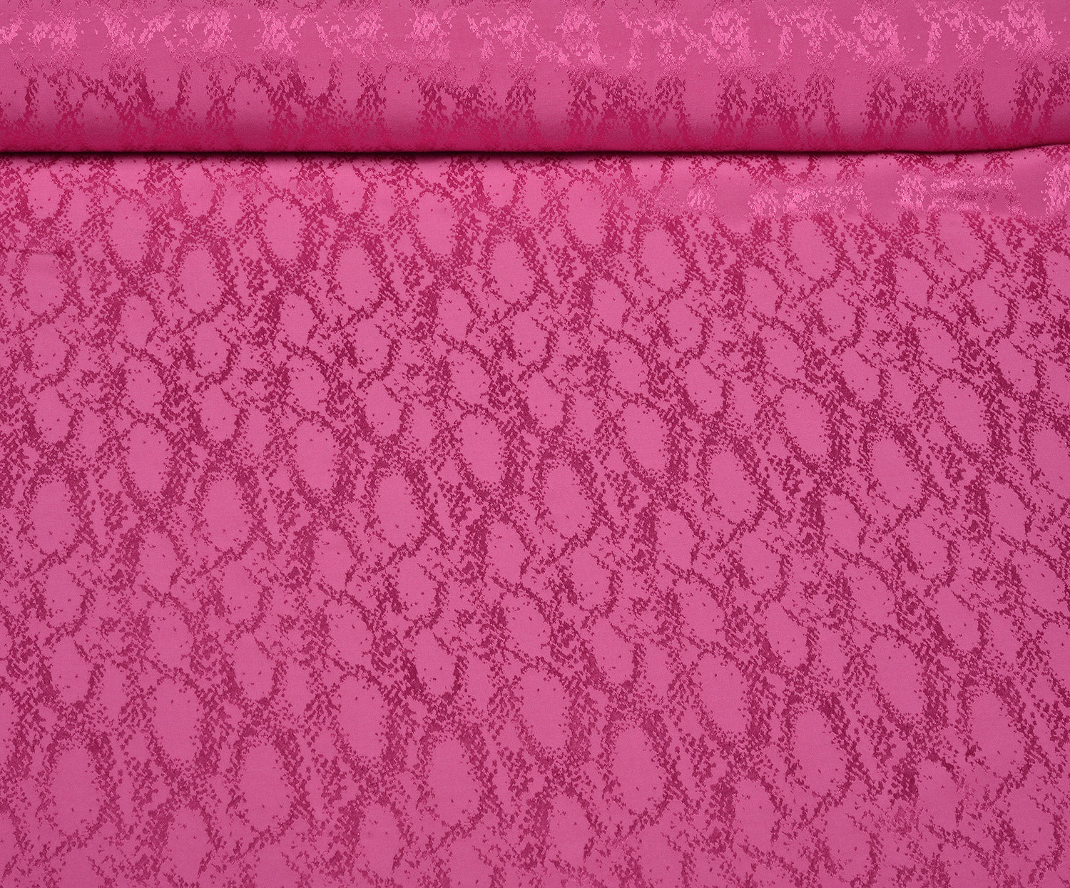 YILAN DESENLİ VİSKON SATEN KUMAŞ - ŞEKER PEMBE