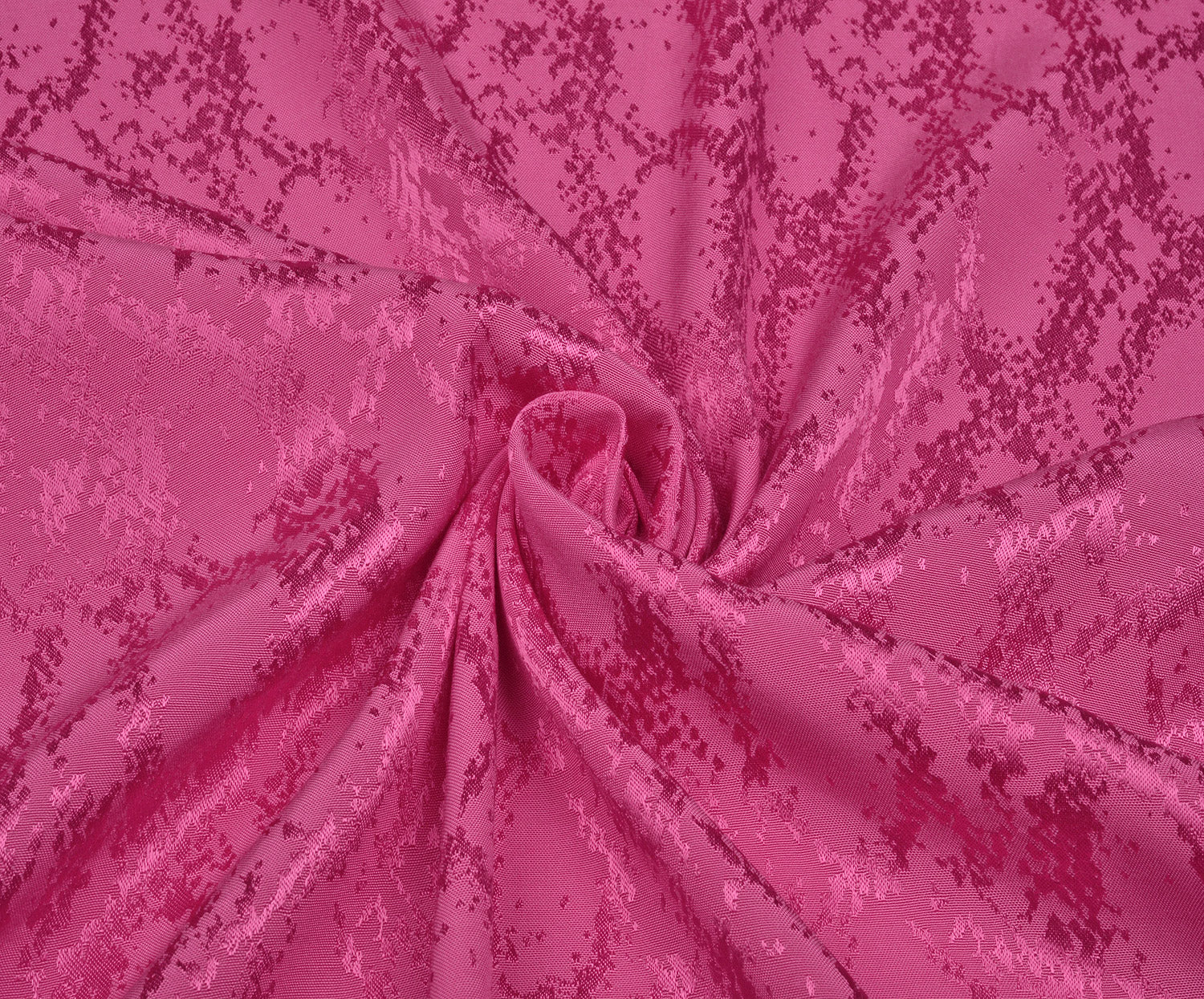 YILAN DESENLİ VİSKON SATEN KUMAŞ - ŞEKER PEMBE