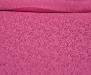 ÇİÇEK DESENLİ VİSKON SATEN KUMAŞ - ŞEKER PEMBE