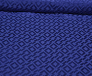 GEOMETRİK DESENLİ VİSKON SATEN KUMAŞ - SAKS