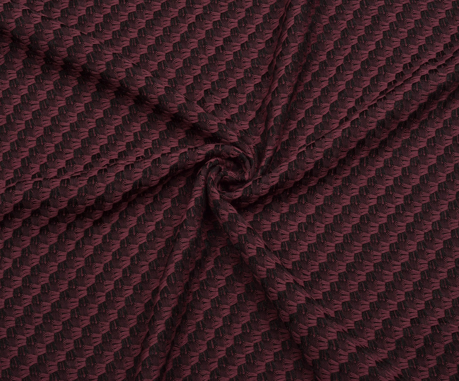 DESENLİ JAKAR KUMAŞ - BORDO
