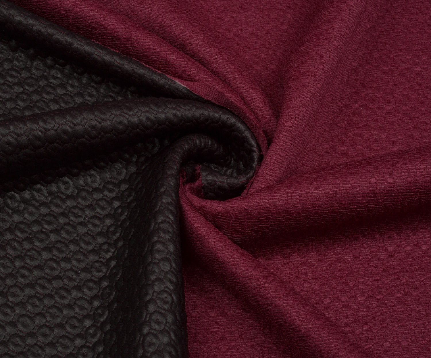 DERİ KAPLAMA KAPİTONE KUMAŞ - BORDO