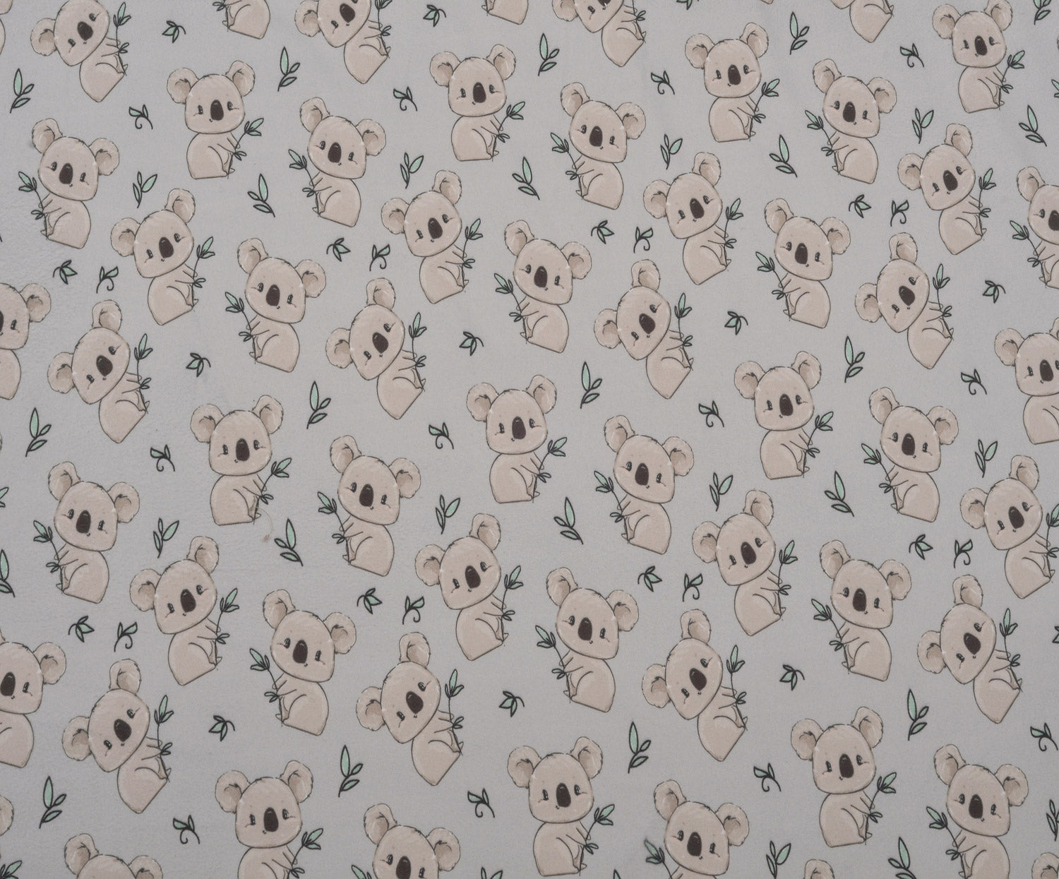 KOALA DESENLİ POLAR KUMAŞ - GRİ