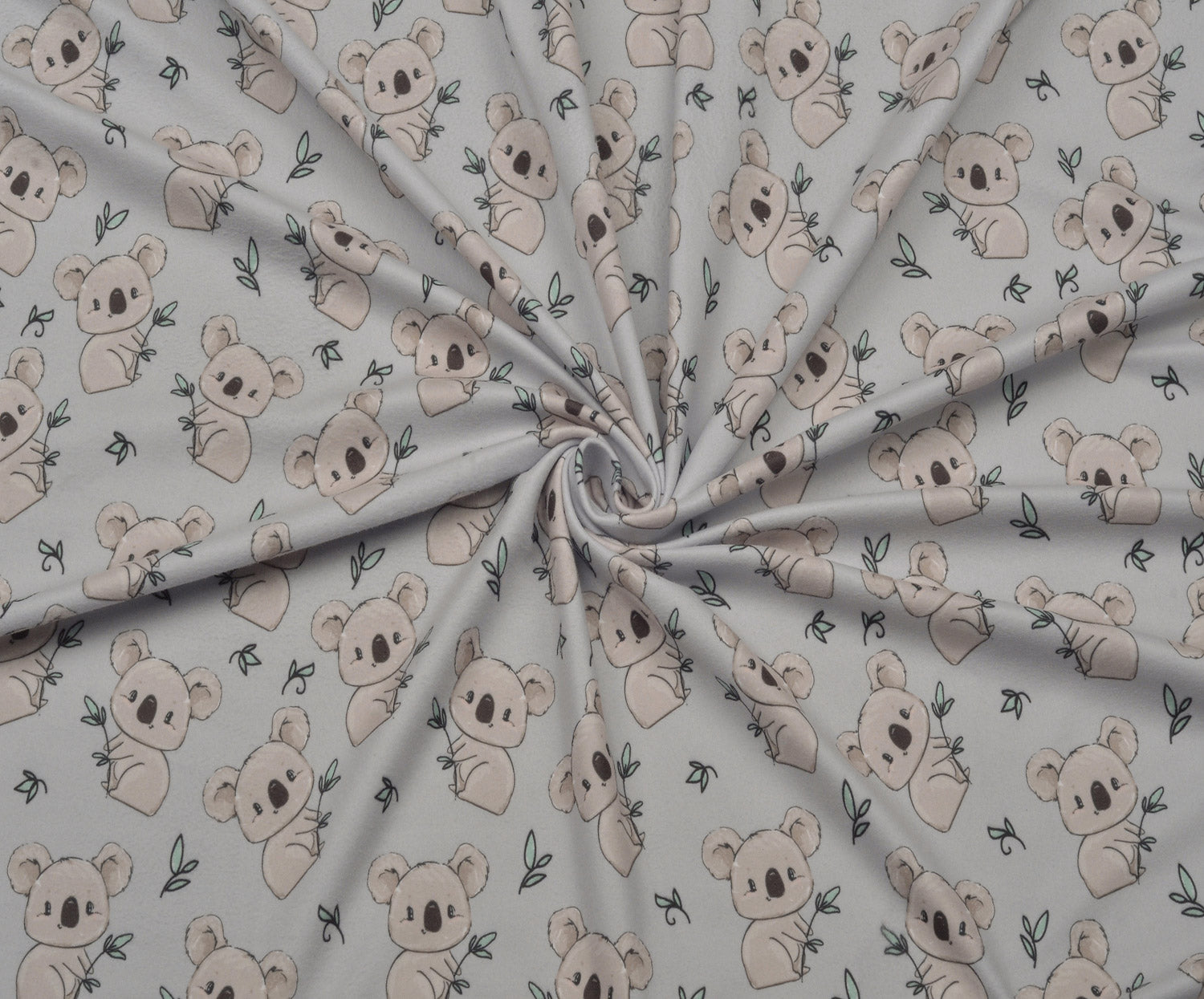 KOALA DESENLİ POLAR KUMAŞ - GRİ
