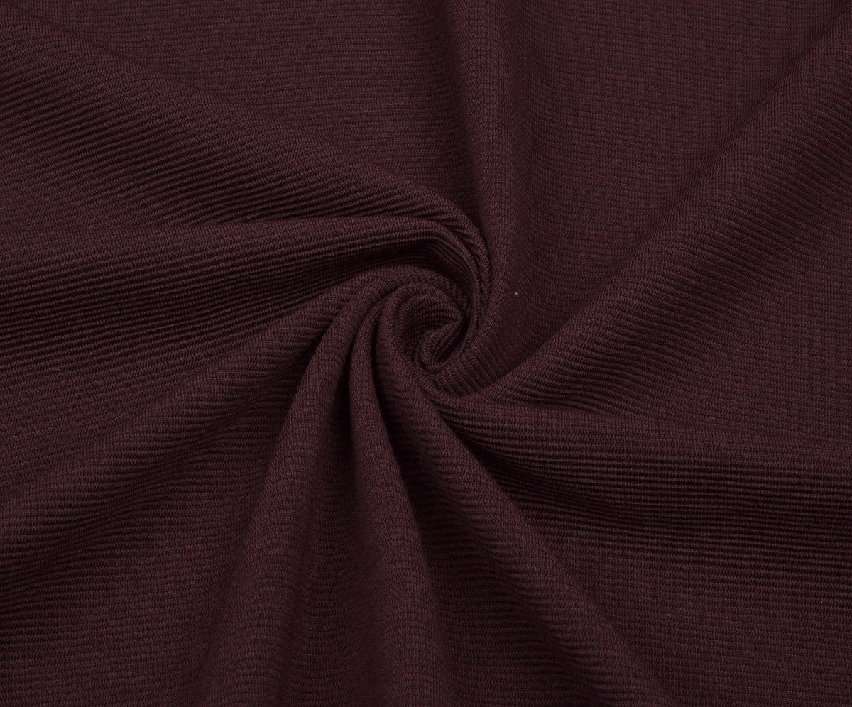 ÇİZGİLİ ÖRME KUMAŞ - BORDO