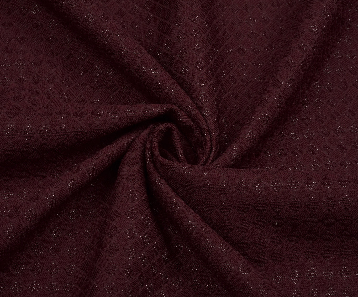 KABARTMA DESENLİ LİKRALI KUMAŞ - BORDO