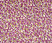 ÇİÇEK DESENLİ SATEN KUMAŞ - PEMBE