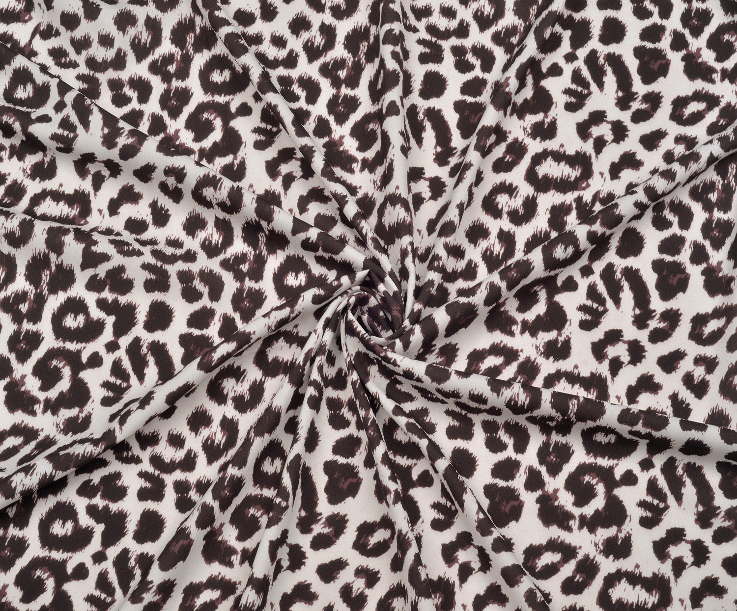 LEOPAR DESENLİ SATEN KUMAŞ - KAHVE