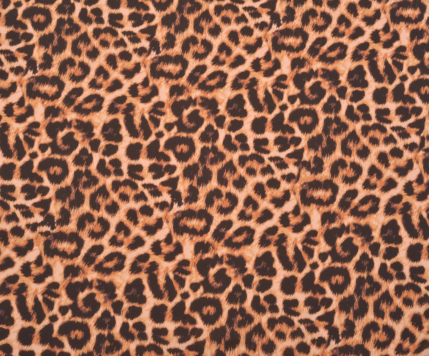 LEOPAR DESENLİ SATEN KUMAŞ - TURUNCU