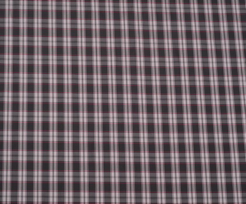 PLAID PATTERNED LINING FABRIC - GRAY