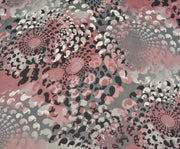 DESENLİ SATEN ŞİFON KUMAŞ - PEMBE