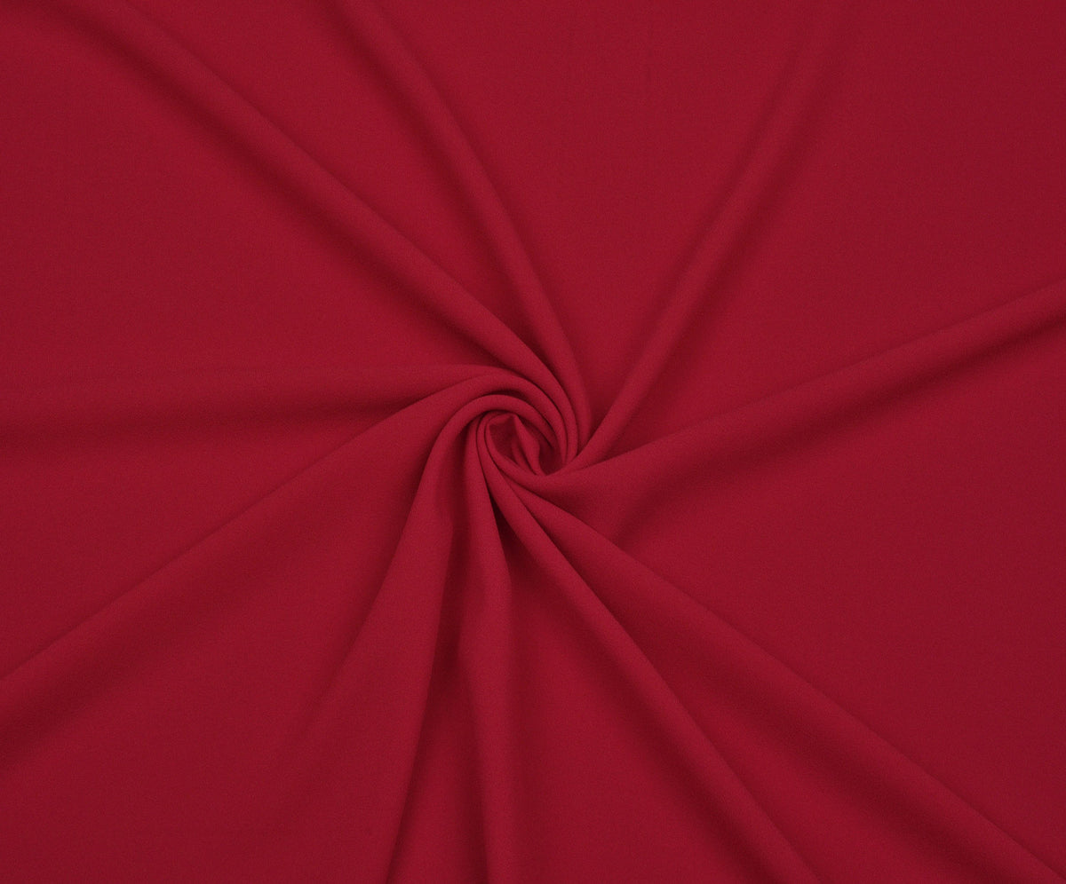 CREPE FABRIC - DARK RED
