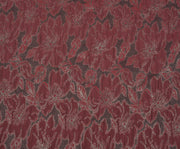 ÇİÇEK DESENLİ BROKAR KUMAŞ - BORDO