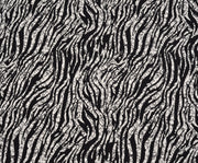 ZEBRA DESENLİ VİSKON KUMAŞ - SİYAH
