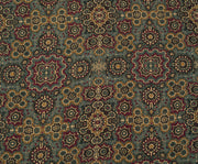 DESENLİ DÖKÜMLÜ VİSKON KUMAŞ - YEŞİL