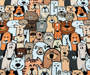 TATLI KÖPEKLER DİJİTAL BASKI KUMAŞ - HARMONİ