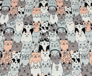 KEDİLER DİJİTAL BASKI KUMAŞ - HARMONİ