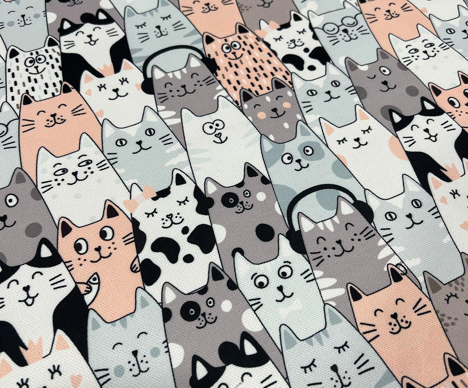 KEDİLER DİJİTAL BASKI KUMAŞ - HARMONİ