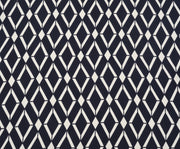 GEOMETRİK DESENLİ VİSKON KUMAŞ - LACİVERT