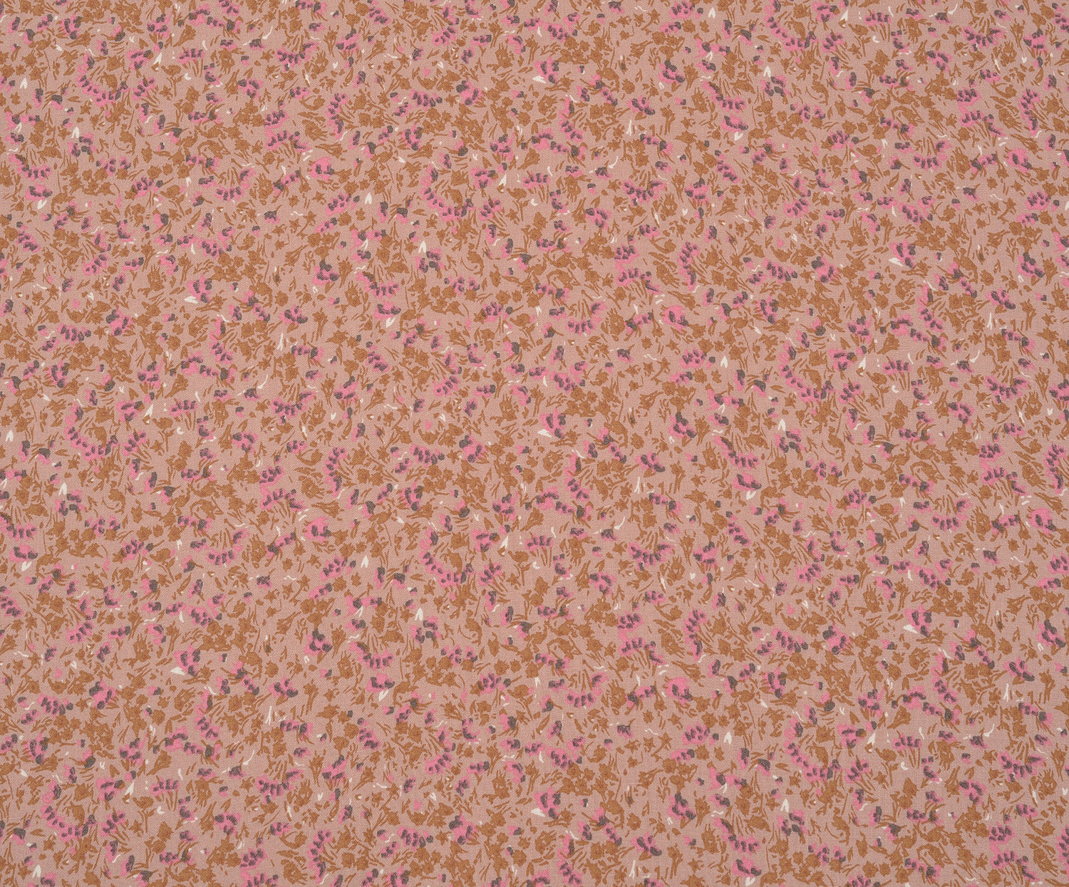 MİNİ ÇİÇEKLİ VİSKON KUMAŞ - PEMBE