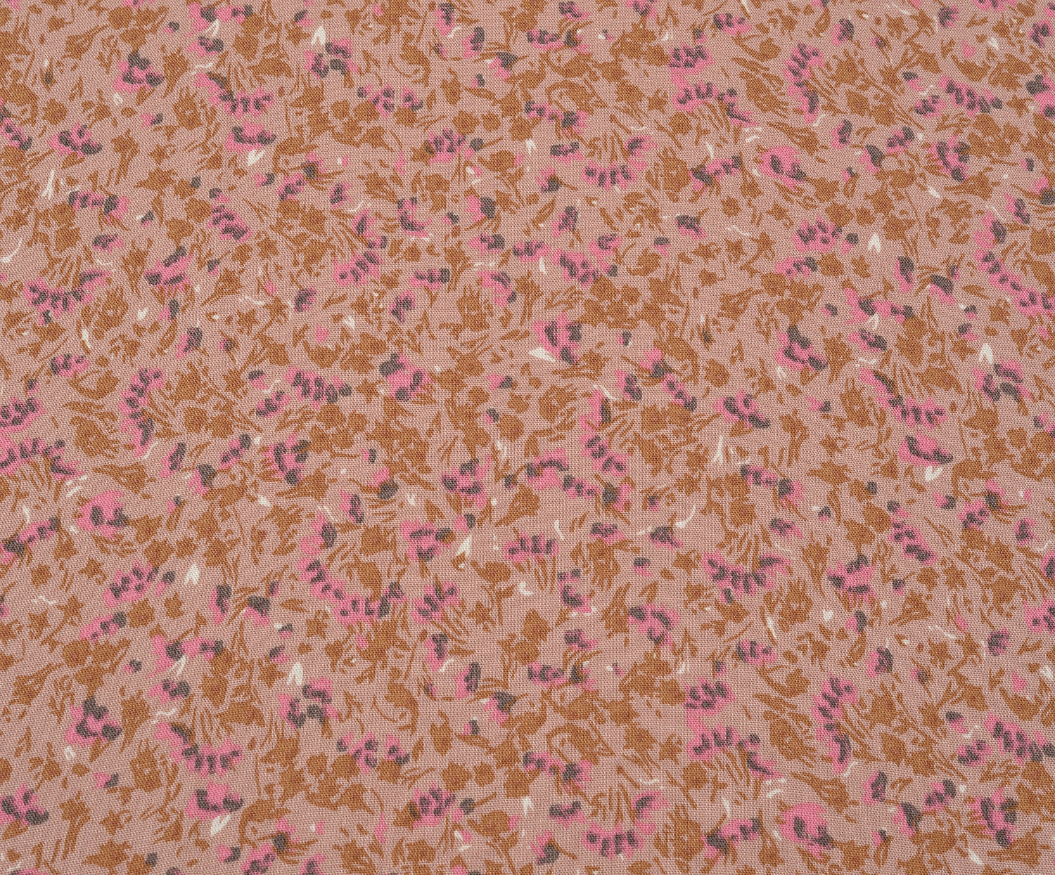 MİNİ ÇİÇEKLİ VİSKON KUMAŞ - PEMBE