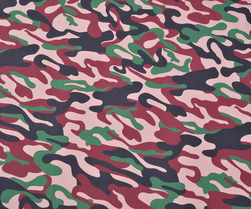 CAMOUFLAGE PATTERNED FABRIC - PINK