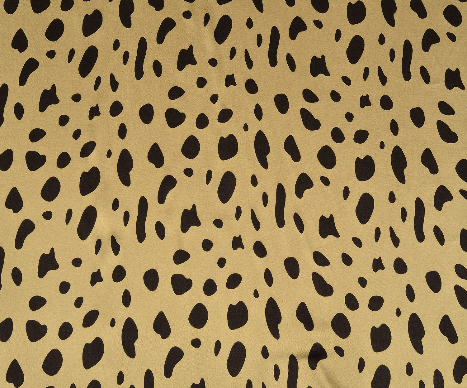 LEOPAR DESENLİ PAMUK SATEN KUMAŞ - KAMEL
