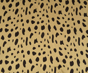 LEOPAR DESENLİ PAMUK SATEN KUMAŞ - KAMEL