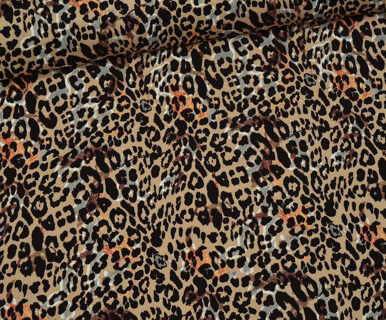 LEOPAR DESENLİ VİSKON KUMAŞ - KAMEL