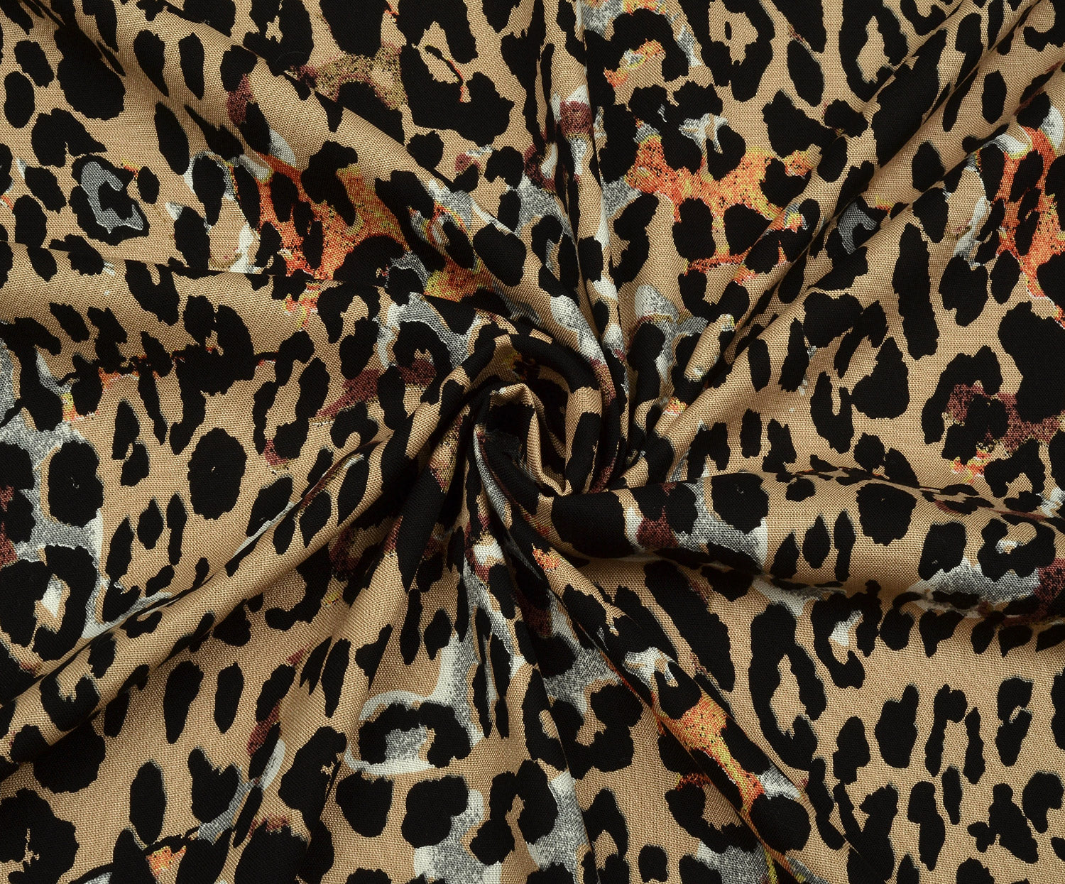 LEOPAR DESENLİ VİSKON KUMAŞ - KAMEL