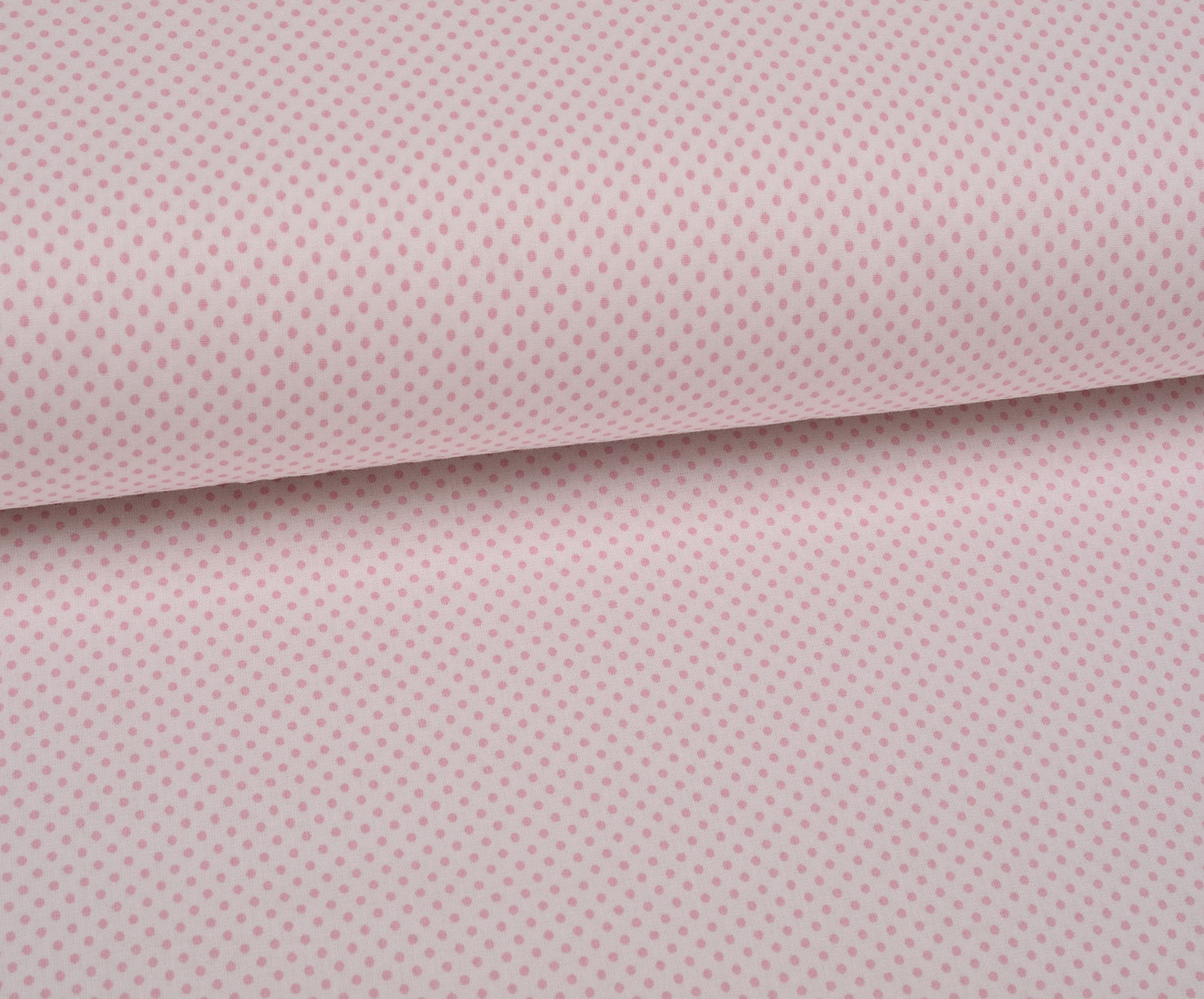 MİNİ PUANTİYELER POPLİN KUMAŞ - PEMBE