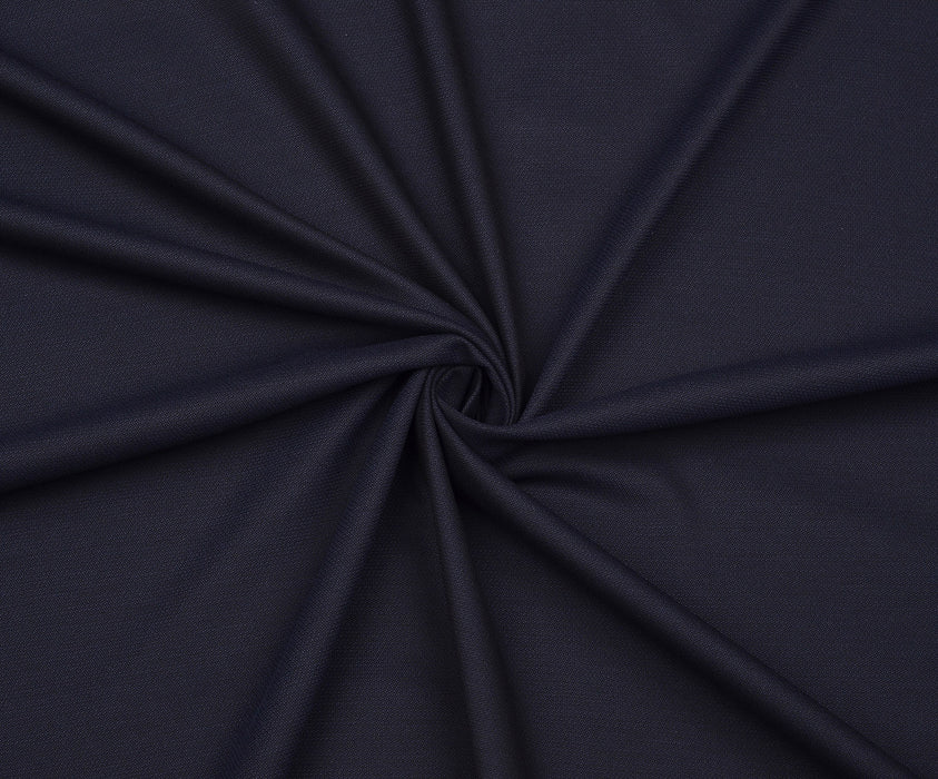 PATTERNED COTTON FABRIC - NAVY BLUE