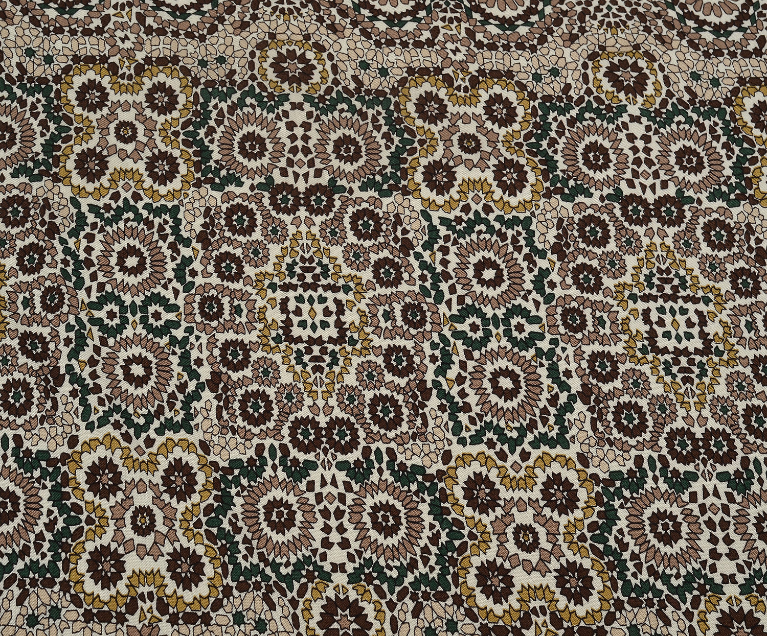 DESENLİ VİSKON KUMAŞ - BEJ