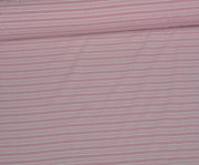 ÇİZGİLİ ORGANİK PAMUK KUMAŞ - PEMBE