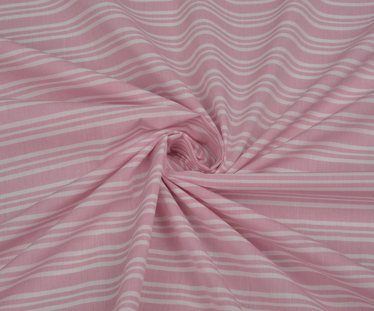 ÇİZGİLİ ORGANİK PAMUK KUMAŞ - PEMBE