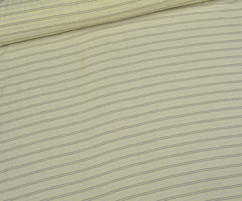 STRIPED SHIRT COVER COTTON FABRIC - YELLOW