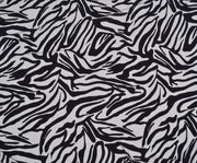 ZEBRA DESENLİ PAMUK KUMAŞ - SİYAH