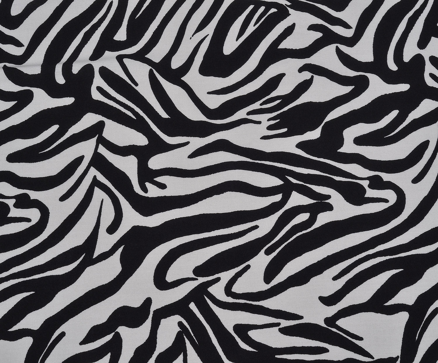 ZEBRA DESENLİ PAMUK KUMAŞ - SİYAH
