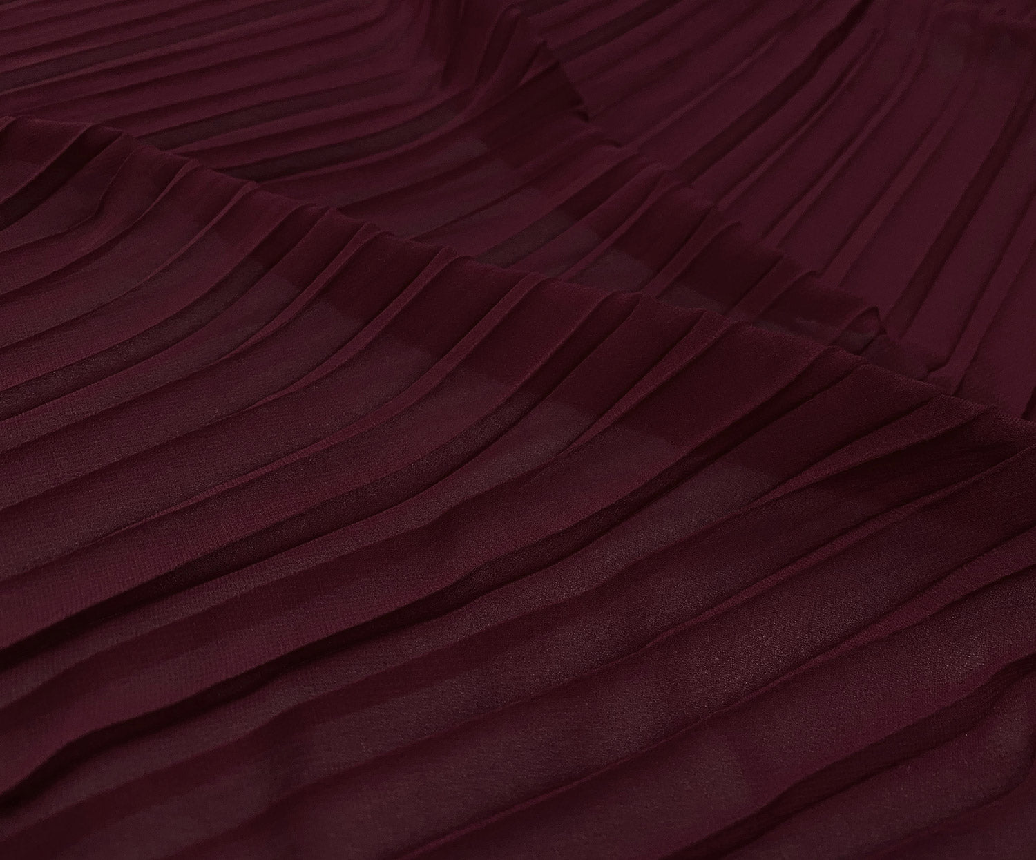 PİLİSE ŞİFON KUMAŞ - BORDO