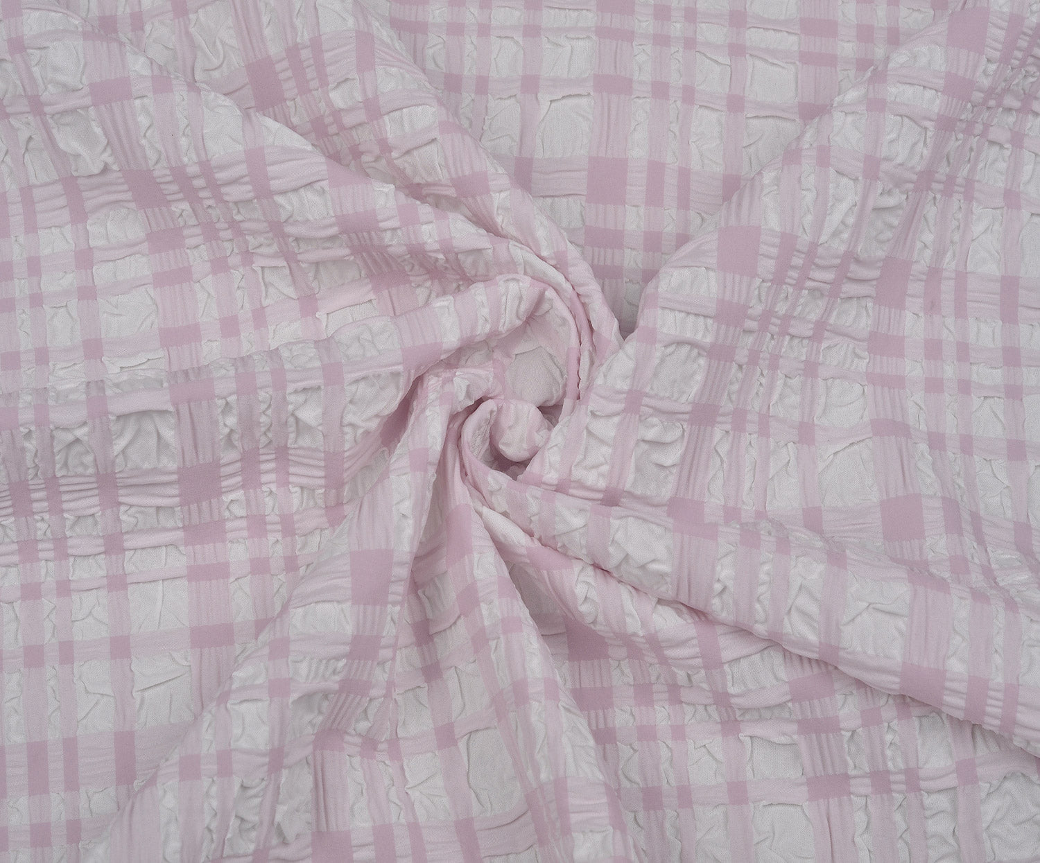 KABARTMA EKOSE DESENLİ KUMAŞ - PEMBE
