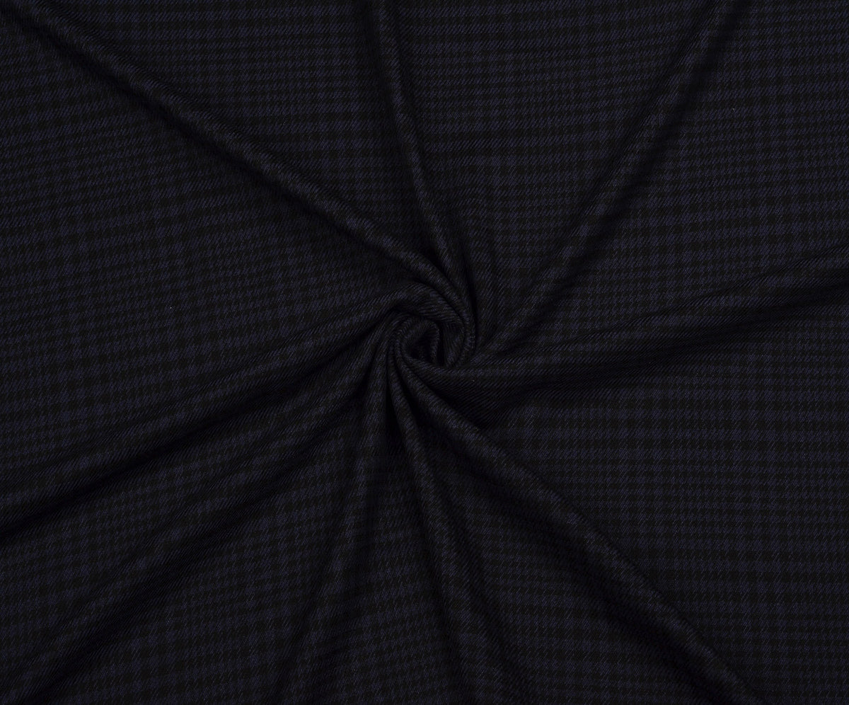 LYCRA PLAID PATTERNED COTTON FABRIC - PURPLE
